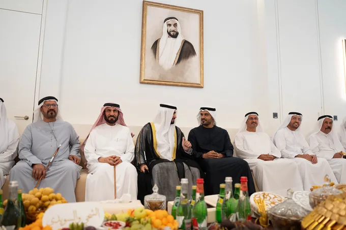 Zayed bin Mohamed bin Zayed attends Al Shehhi and Al Suwaidi wedding reception