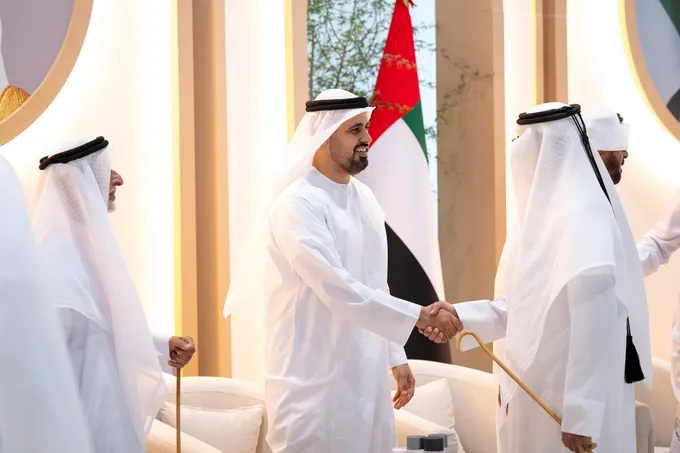 ذياب بن محمد بن زايد يحضر حفل استقبال بمناسبة أفراح الكتبي في أبوظبي
