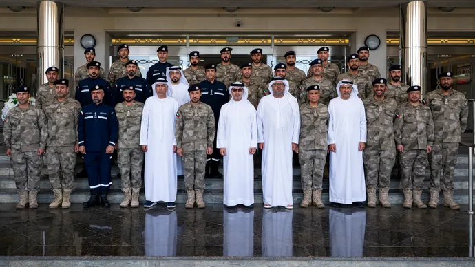 Hazza bin Zayed visits Al Ain Police Directorate and reviews development programmes and security readiness