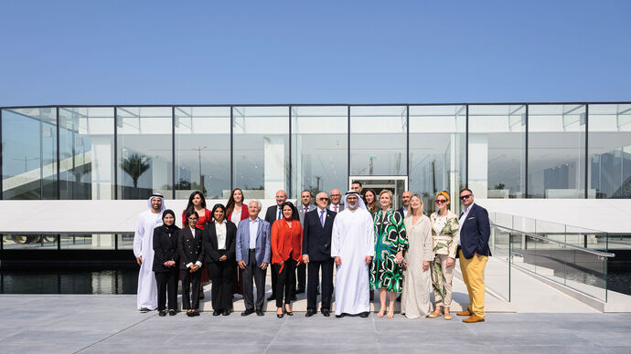Khaled bin Mohamed bin Zayed visits Bassam Freiha Art Foundation