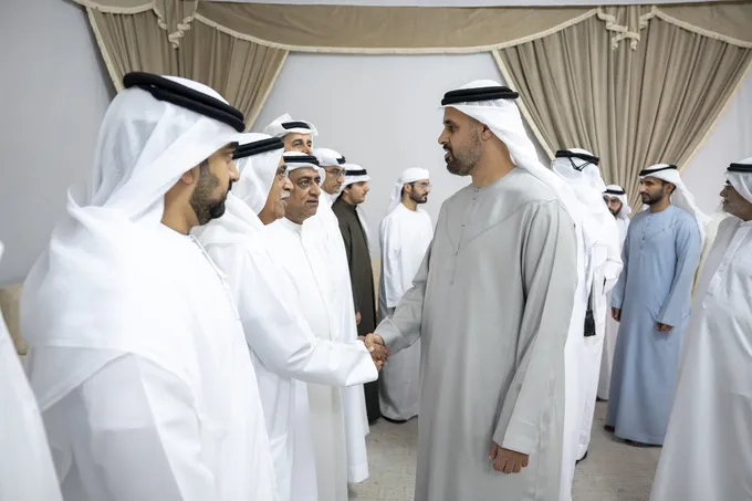 Theyab bin Mohamed bin Zayed offers condolences on the passing of martyr Fuad Saddiq Al Khoori’s sister