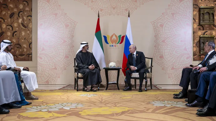 Crown Prince of Abu Dhabi meets Russian President on sidelines of BRICS Summit in New Delhi