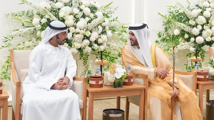 Khalifa bin Tahnoon bin Mohammed attends wedding reception of Khalfan Mohammed Al Al Qubaisi