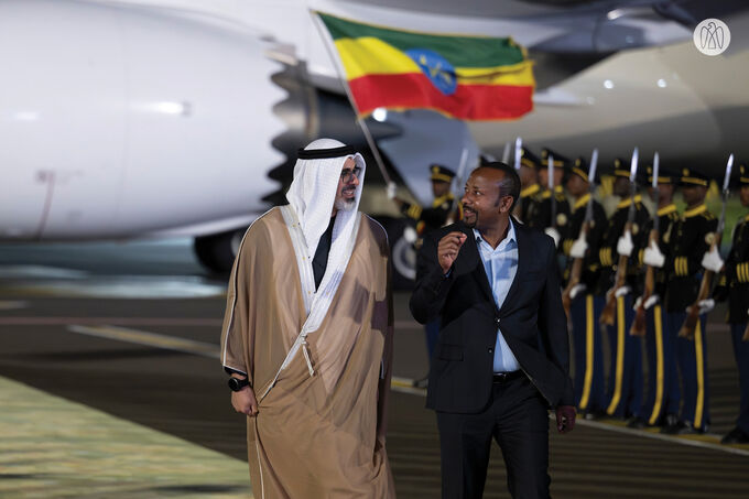On behalf of UAE President, Crown Prince of Abu Dhabi arrives in Addis Ababa to attend World Without Hunger Conference