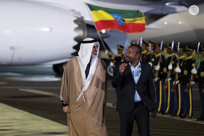 On behalf of UAE President, Crown Prince of Abu Dhabi arrives in Addis Ababa to attend World Without Hunger Conference