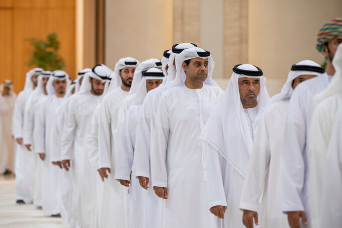 UAE President accepts condolences for third day over passing of Tahnoun bin Mohammed from international delegations, crowds of mourners