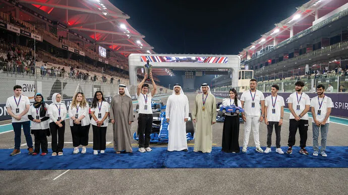 Theyab bin Mohamed bin Zayed awards winners of inaugural Abu Dhabi Autonomous Racing League