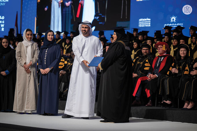 Theyab bin Mohamed bin Zayed attends Emirates College for Advanced Education graduation ceremony