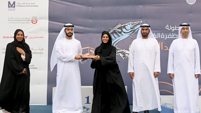 Hazza bin Hamdan bin Zayed awards winners of final stage of 5th Al Dhafra Grand Kingfish Championship