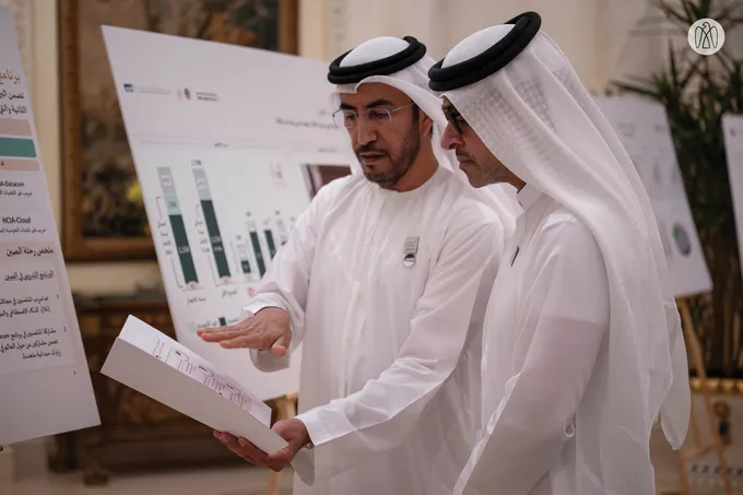 Hazza bin Zayed receives delegation from Department of Government Enablement – Abu Dhabi and reviews achievements and latest upd