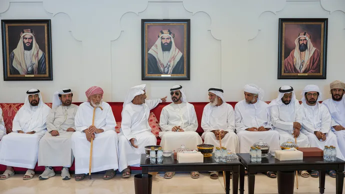 Khalifa bin Tahnoon bin Mohammed offers condolences on the passing of Mubarak Mohamed Al Shamsi