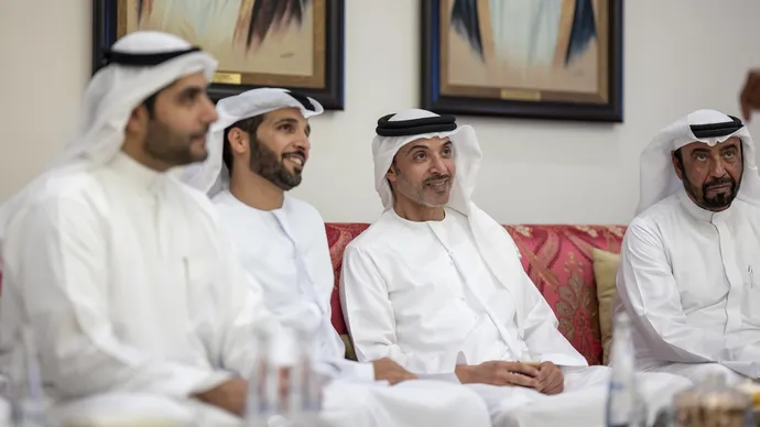 Hazza bin Zayed meets dignitaries and citizens of Sweihan and Nahil areas in Al Ain Region