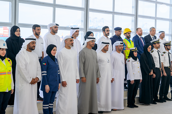 The UAE President inaugurates Khalifa Port expansion