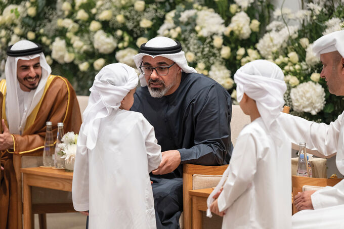 Khaled bin Mohamed bin Zayed attends Rashid Ali Rashid Al Nuaimi wedding reception