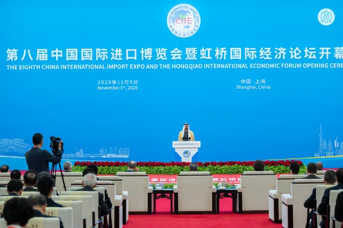 Theyab bin Mohamed bin Zayed attends opening of China International Import Expo 2025 in Shanghai