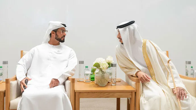 زايد بن حمدان بن زايد يحضر حفل استقبال بمناسبة زفاف سالم خلفان القبيسي