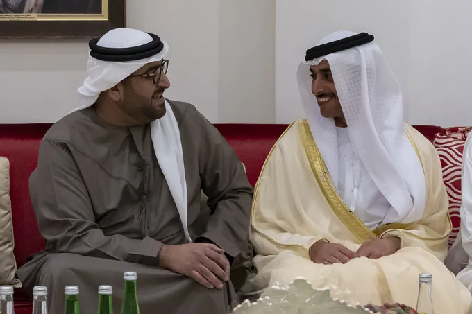 Mohammed bin Hamdan bin Zayed attends Zayed Khalifa Al Mehairbi wedding reception