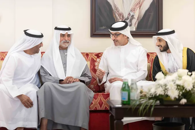 Hazza bin Zayed attends Zayed Saeed Al Ghafli wedding reception