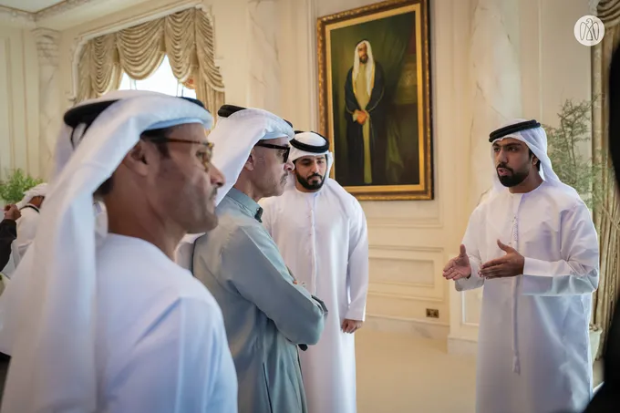 Hazza bin Zayed receives delegation from UAE Cybersecurity Council