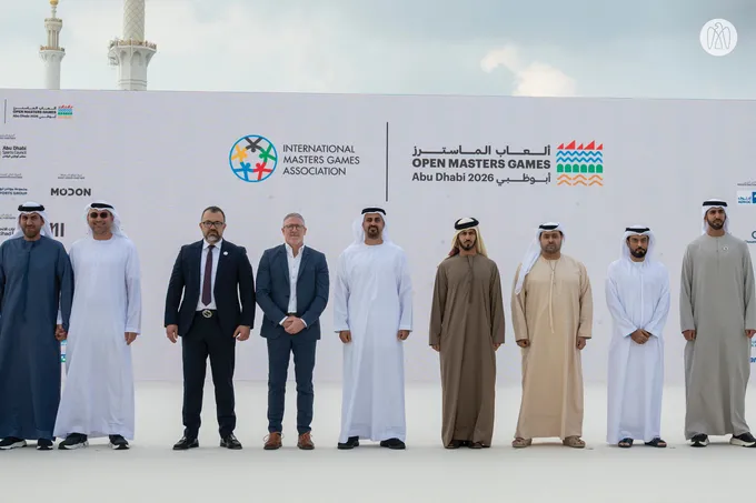 Theyab bin Mohammed bin Zayed witnesses the unveiling of the official medals for the Abu Dhabi Masters 2026 Games