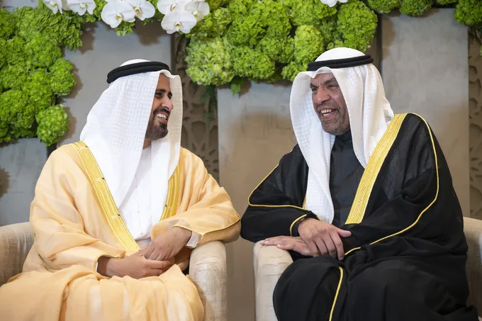 Theyab bin Mohamed bin Zayed attends Othman Abdullah Al-Yahya wedding reception