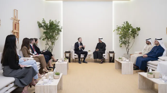 Khaled bin Mohamed bin Zayed meets Prime Minister of Montenegro at World Governments Summit