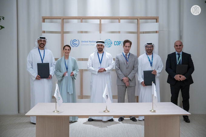 Theyab bin Mohamed bin Zayed witnesses signing of strategic partnerships during COP28 UAE