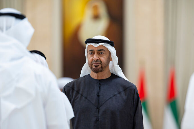 UAE President accepts condolences for third day over passing of Tahnoun bin Mohammed from international delegations, crowds of mourners