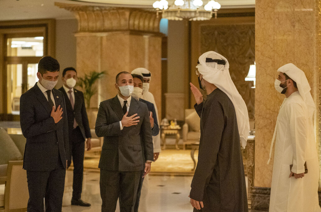 Khaled bin Mohamed bin Zayed receives The Regent of Pahang