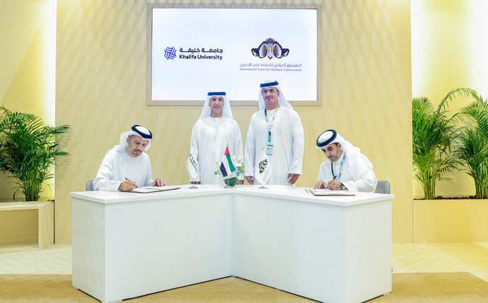 International Fund for Houbara Conservation partners with Khalifa University of Science and Technology to develop scientific research and training