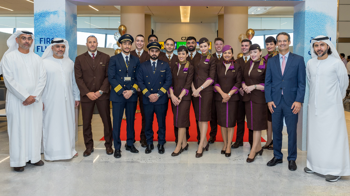 Etihad Airways and Abu Dhabi International Airport receive first passengers at Terminal A