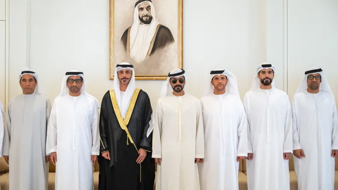 Khalifa bin Tahnoon bin Mohammed attends Omran Khaled Al Mazrouei wedding reception
