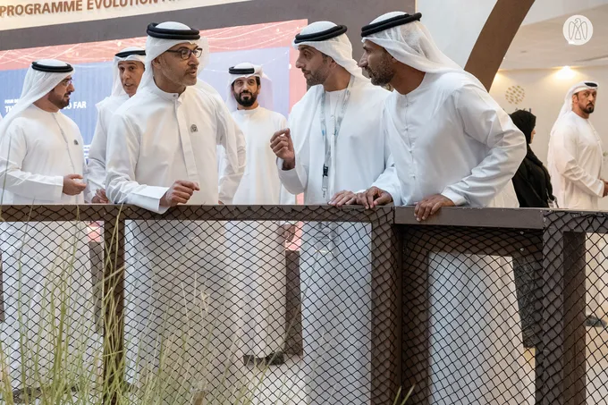 Hazza bin Zayed visits 23rd Abu Dhabi International Hunting and Equestrian Exhibition