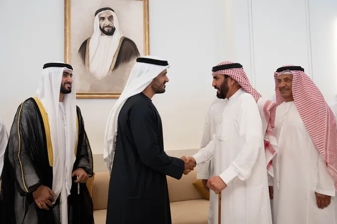 Zayed bin Mohamed bin Zayed attends Al Shehhi and Al Suwaidi wedding reception