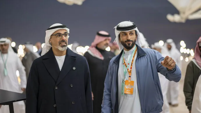 Khaled bin Mohamed bin Zayed attends final day of Formula 1 Gulf Air Bahrain Grand Prix 2024 at Bahrain International Circuit