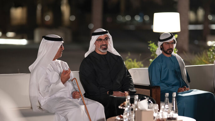 خالد بن محمد بن زايد يحضر المجلس الرمضاني لحكومة أبوظبي &quot;برزة أبوظبي&quot;