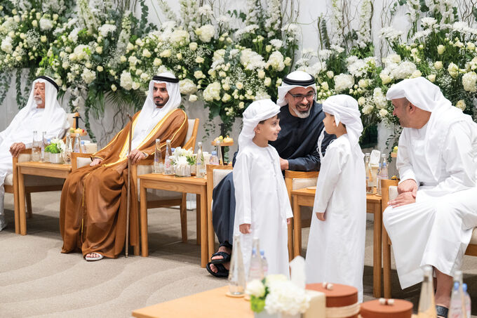 Khaled bin Mohamed bin Zayed attends Rashid Ali Rashid Al Nuaimi wedding reception