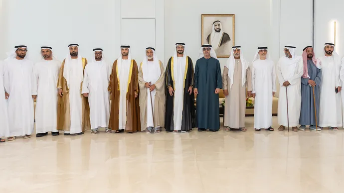 هزاع بن زايد يحضر حفل استقبال بمناسبة زفاف علي حميد الرميثي