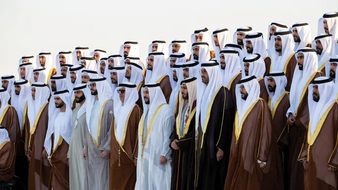 Under the patronage of UAE President, Hamdan bin Zayed attends group wedding of 86 grooms from Al Dhafra Region