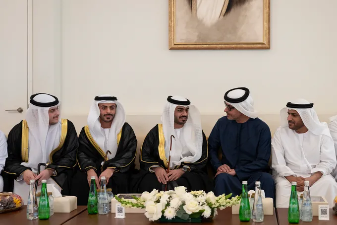 Hazza bin Zayed attends Al Seiari weddings in Abu Dhabi