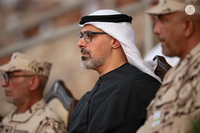 Khaled bin Mohamed bin Zayed attends specialised demonstrations by 22nd cohort of UAE National Service Programme at Sweihan Training Centre