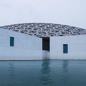 Image accompanying source report: Abu Dhabi museum pairs Gulf and Indian artists for the sixth edition of its Art Here prize