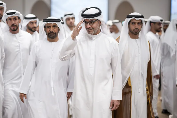 Hazza bin Zayed attends Al Dhaheri and Al Otaiba wedding in Abu Dhabi