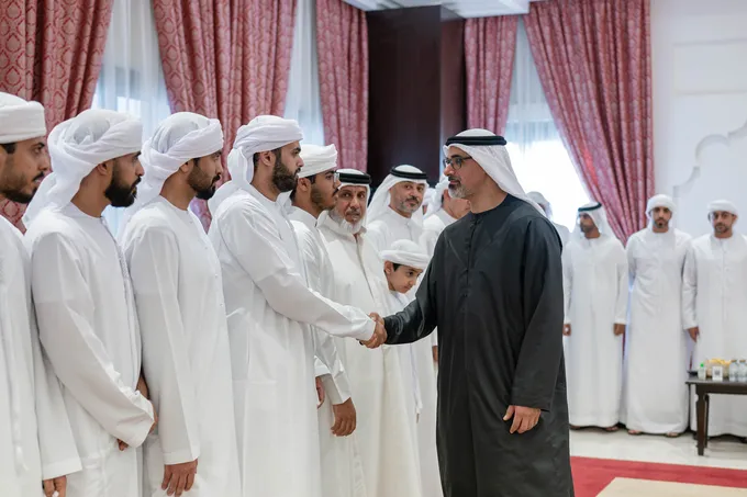 Khaled bin Mohamed bin Zayed and Hazza bin Zayed offer condolences to family of national duty martyr Abdalla Shamis Almenhali
