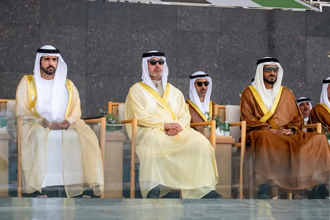UAE President attends graduation ceremony of 50th cohort and first university-level cohort of cadet officers at Zayed II Military College in Al Ain Region