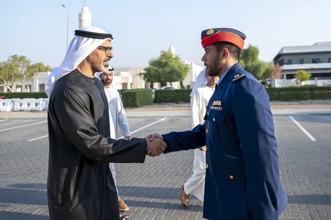 Khaled bin Mohamed bin Zayed and Hazza bin Zayed offer condolences to family of national duty martyr Abdalla Shamis Almenhali