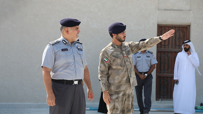 مدير عام شرطة أبوظبي وزايد بن حمد بن حمدان يتفقدان مشروع &quot;متحف المقطع&quot;