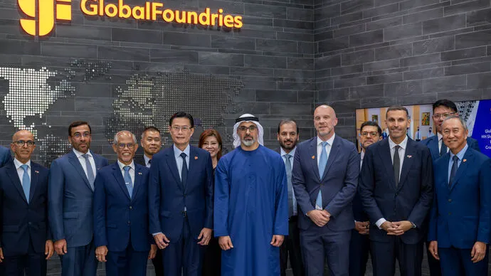 Crown Prince of Abu Dhabi  visits GlobalFoundries in Singapore