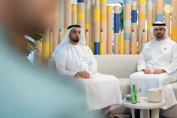 Saif bin Zayed and Theyab bin Mohamed bin Zayed witness signing of agreement between Ministry of Interior and Abu Dhabi Early Childhood Authority