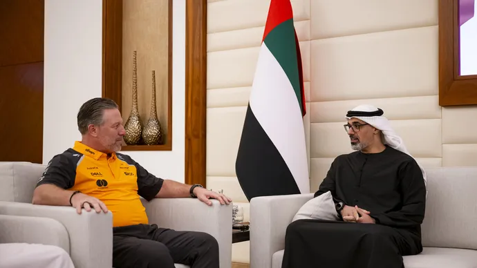 Khaled bin Mohamed bin Zayed meets McLaren Racing CEO